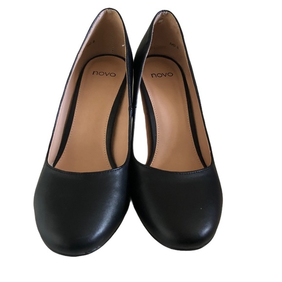 NOVO “Ivo” Black Pumps Sz 8 Block Heel Worn Once - Picture 4 of 6